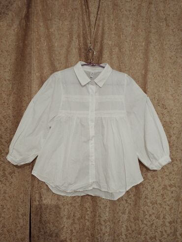 кофта белая: Детский топ, рубашка, цвет - Белый, Новый
