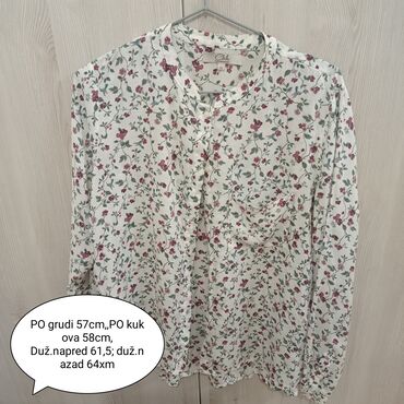 zara bela kosulja sa cirkonima: C&A, L (EU 40), Viscose, Floral, color - Multicolored