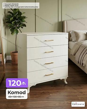 Komod – 40×100×80 sm - Material: 18 mm laminat - Rəng seçimi