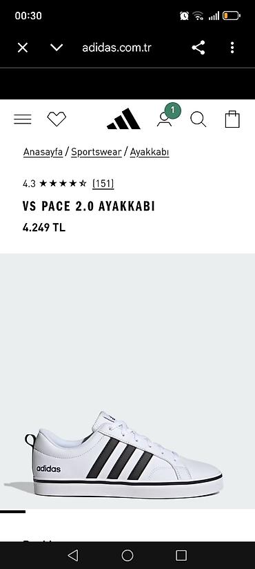 ag qulaq: Adidas VS Pace 2.0 idman ayaqqabısı. Ölçü 39. Xaricdən 155 manata — 3