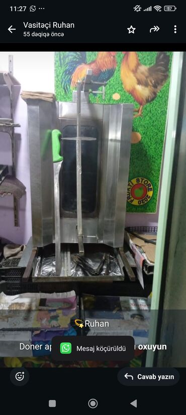 💫Ruhan Doner aparati 3 gozlu 350 azn Bicaq şis hamsi verilir Unv