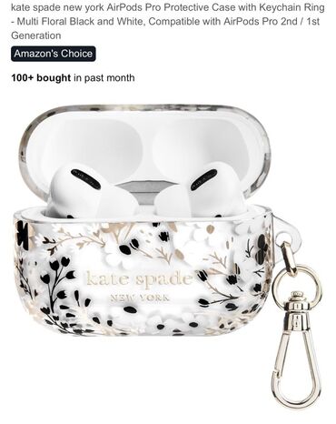 брелок для сигнализации: Чехол для AirPods Pro от Kate Spade New York в цветочном дизайне