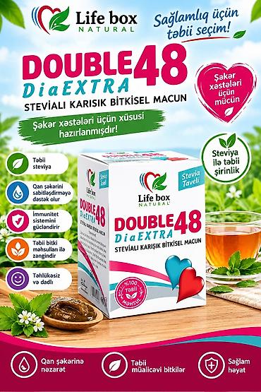 epidemyumlu macun: Life Box Natural DOUBLE 48 Dia Extra – steviya ilə zənginləşdirilmiş — 2