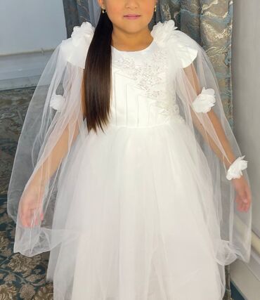 Платья: Детское платье, цвет - Белый, Новый — 7