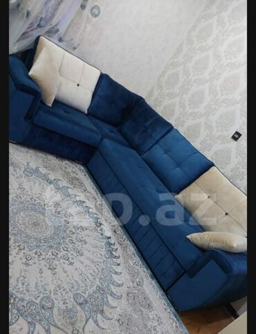 islenmis divan: Угловой диван, Б/у, Раскладной, С подъемным механизмом, Ткань