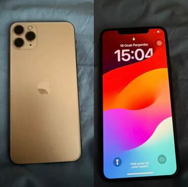 Elektronika: IPhone 11 Pro Max, 256 GB, Qızılı, Barmaq izi, Face ID