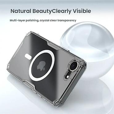 Maske i futrole za telefone: Maska Nillkin Nature Pro Magnetic za iPhone 16e 6.1 transparent. Uz — 3
