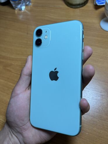 Apple iPhone: IPhone 11, Б/у, 64 ГБ, Alpine Green, Чехол, 100 %