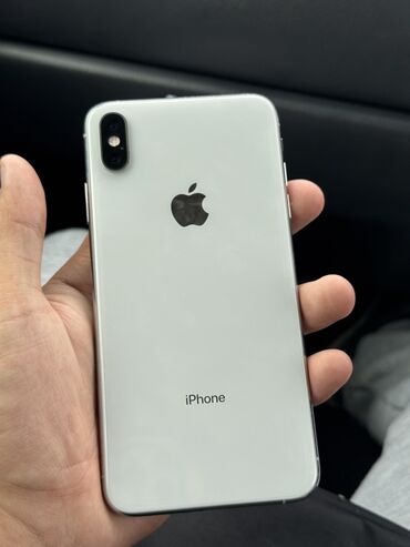 iphone 11 pro цена бишкек: IPhone Xs Max, Колдонулган, 256 ГБ, Ак, Каптама, Кабель, 80 %