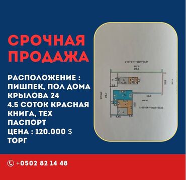 дом фучика: Үйдүн жарымы, 100 кв. м, 4 бөлмө, Менчик ээси, Эски ремонт