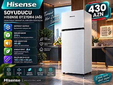 kaset satisi: Soyuducu Hisense DT27DR4 Hisense Soyuducu DT27DR4 Şəhər: Bakı — 1
