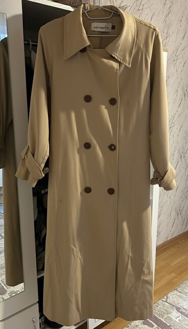 женские плащи турецкого производства: Plaş, Trendyolmilla, rəng - Bej