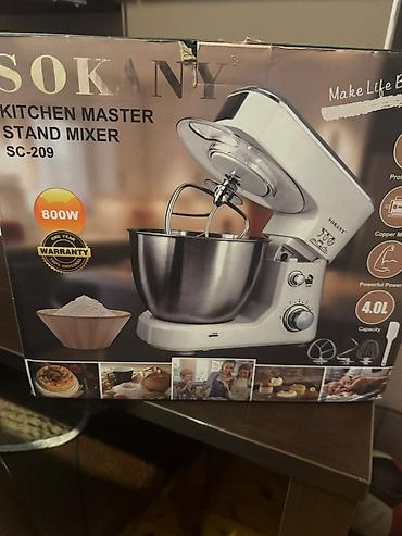 planetar mikser: Sokany Kitchen Master Stand Mixer SC-209 - Güc: 800W - Kasanın həcmi — 1