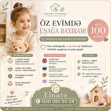daye teleb olunur oz evinde: Öz evimdə uşaq baxımı xidməti - 2 yaşdan yuxarı uşaqlara gündüz qayğı — 1