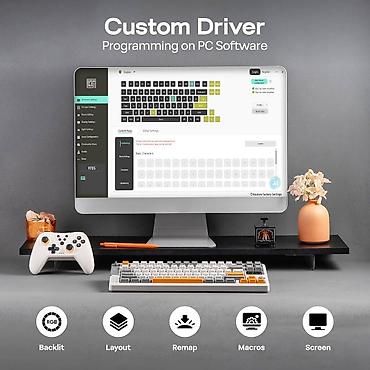 hot: Клавиатура, Механическая, Bluetooth, Проводное подключение, Размер: 75% — 7