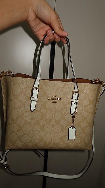 сумка для тоя: Сумка Coach Signature Canvas Tote (малый формат) - Материал — 1