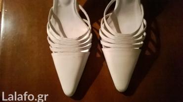 ����������: Πέδιλα λευκά Καλογήρου Νο. 37 Τα παπούτσια είναι φορεμένα 1 φορά