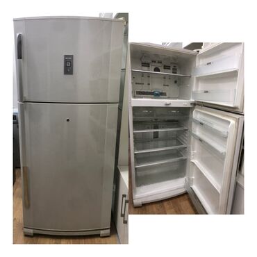 ремонт холодильника: İşlənmiş Soyuducu Sharp, No frost, İki kameralı, rəng - Boz