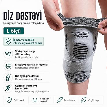 №: 3860 Məhsulun adı: Diz qoruyucusu, boz, ölçü L, 1 əd Brend: No