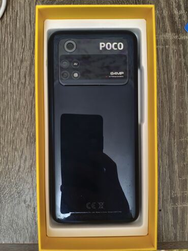 телефон до 5000: Poco M4 Pro, Колдонулган, 128 ГБ, түсү - Боз, 2 SIM