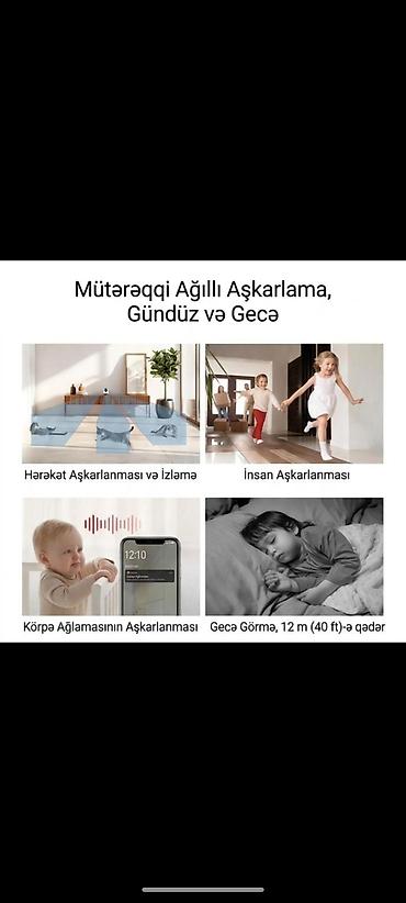 kamera ev ucun: Mercusys MC210 Pan/Tilt Home Security Wi‑Fi Kamera - 2K (QHD) görüntü — 6