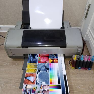 Принтеры: Принтер 6 цветов A3 Epson 1390 включается работает, примеры печати на