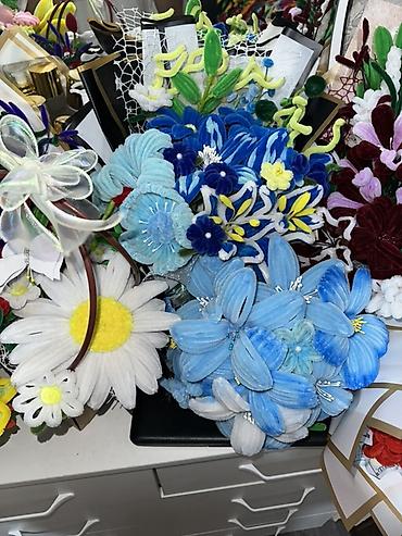 дари чачкич: Авторские букеты из мягких пушистых проволочных палочек (синельная — 3