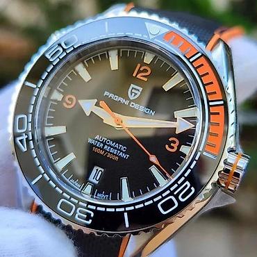 Ručni satovi: Pagani Design PD-1679 -Crna-Omega Seamaster Planet Ocean Potpuno nov — 3