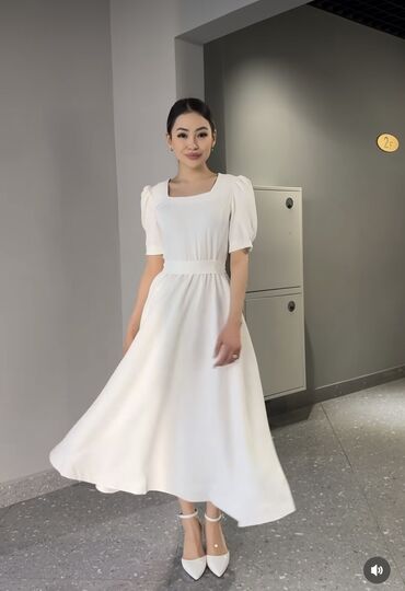 Танцевальные платья: Бальное платье, Длинная модель, цвет - Белый, S (EU 36), M (EU 38), В наличии