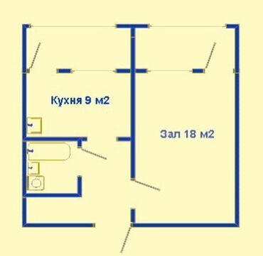 Продажа квартир: 1 комната, 35 м², 106 серия, 7 этаж, Старый ремонт