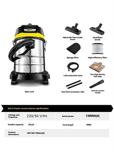 м макс: Обычный пылесос Новый Karcher Тип пылесборника: Мешок Рассрочка — 6