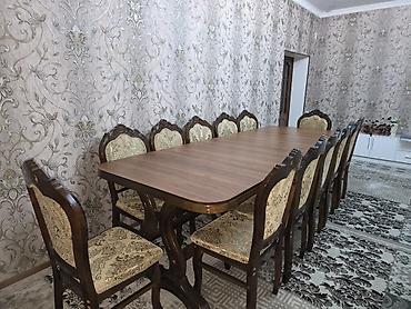 стол стул сатылат: Конок бөлмөсү үчүн үстөл жана отургуч, Колдонулган, Өзү алып кетүү, түсү - Күрөң — 2