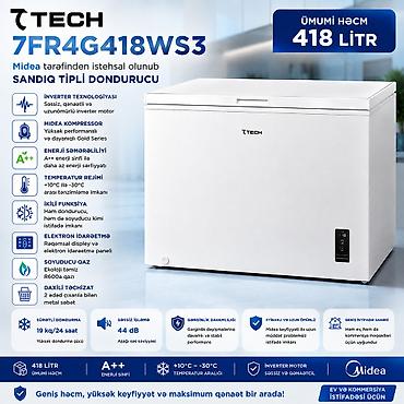 Soyuducular: Məhsul №3912 — 7Tech 7FR4G418WS3 sandıq tipli dondurucu, Ağ rəng, 418 — 1