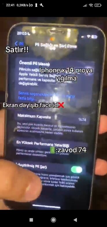 irşad telecom iphone x: IPhone X, Qırıq
