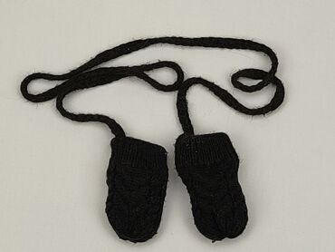 czarna czapka dla dziewczynki: Rękawiczki, 12 cm, stan - Zadowalający