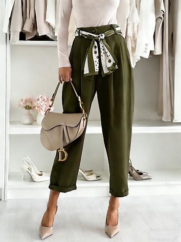 Pantalone: ✅Ženske pantalone sa visokim strukom i šalom-kaišem
✅2250 din — 9