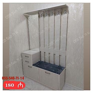 divarda kitab refleri: Dəhliz üçün funksional mebel dəsti - Rəng/üslub: açıq ağac — 1