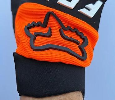 Oprema za bicikliste: FOX motocross/riderske rukavice – narandžasto/crne - Gornji deo od — 4