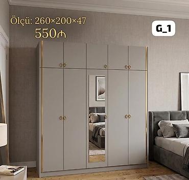 koridor ucun skaflar: Düz dolab, Yataq otağı üçün, Qarderob, Açılan, Korpuslu, 6 qapı — 2