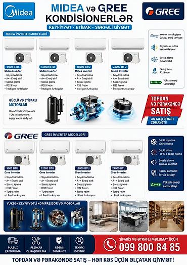 12 to 220v inverter: Midea və Gree inverter kondisionerləri - Güclü soyutma və isitmə — 1