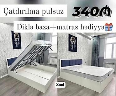 2 li kravat: Diklə baza + matras dəsti - Qiymət: 340₼ - Çatdırılma pulsuz — 1