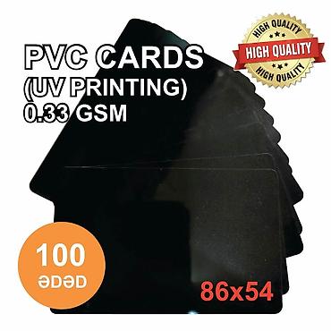buklet capı: UV printerdə çap etmək üçün 0.33gsm şəffaf plastik kart. Poliqrafiya — 2