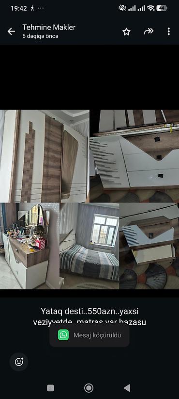 Yataq desti. 550azn. yaxsi veziyyetde. matras var bazasu yoxdu. unvan