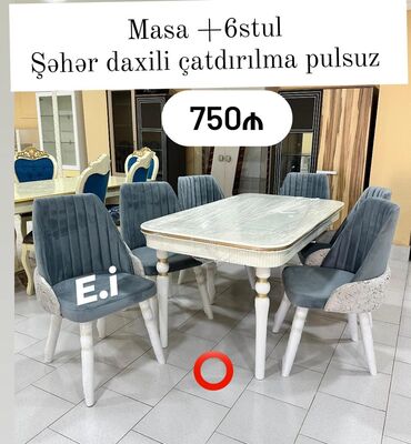 стол прованс: Qonaq otağı üçün, Yeni, 6 stul