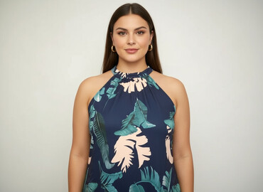 niebieska sukienka stradivarius: Emery Rose, Сукня жіноча, розмір 2XL