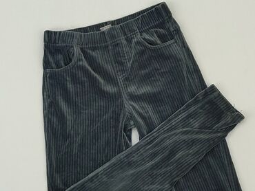 spodnie skorzane proste: Material trousers, Little kids, 9 years, 128/134, condition - Good