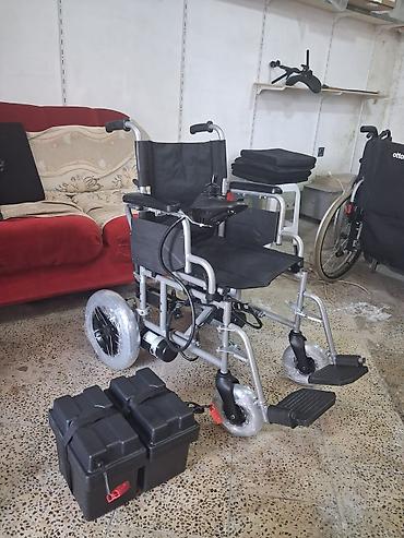 Elektrik təkərli arabası - Yüngül alüminium karkas, kompakt qatlanan