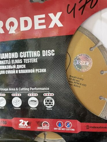 стекла резка: Алмазный отрезной диск Rodex предназначен для сухой и влажной резки