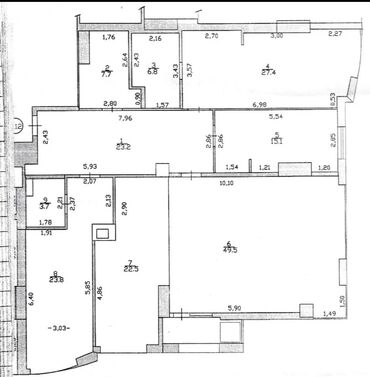 цокольное помещение аренда: 4 комнаты, 179 м², Элитка, 13 этаж, ПСО (под самоотделку)
