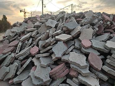 Тротуарная плитка, Другая модель, Бетонная, Для двора, Б/у